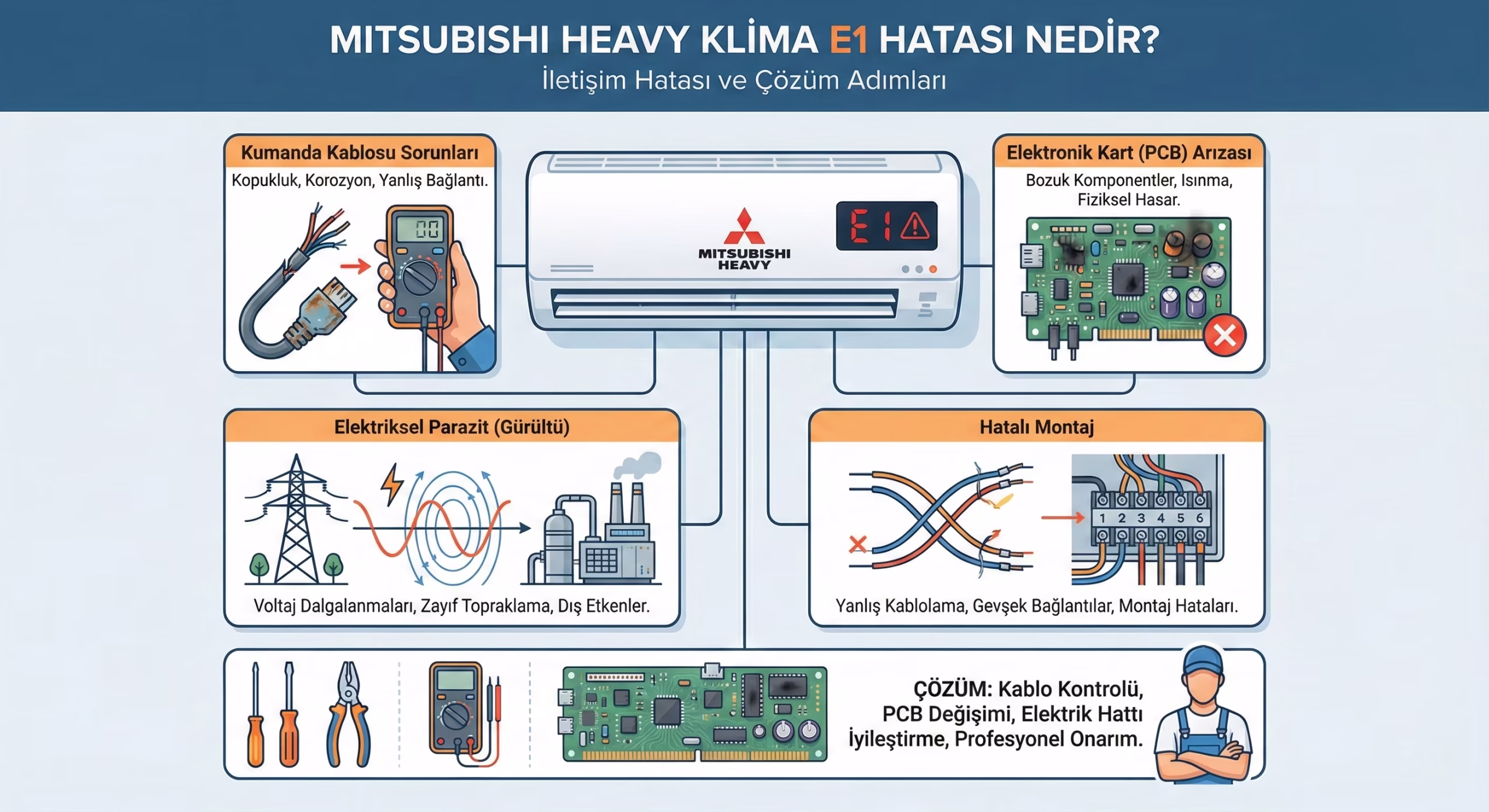 Mitsubishi Heavy Klima E1 Hata Kodu Mitsubishi Heavy Klima E1 Hata Kodu